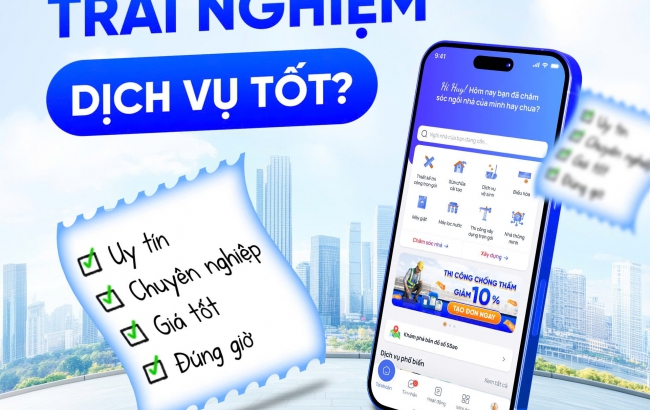 Giải bài toán "Niềm tin" thợ sửa nhà nhờ ứng dụng gọi thợ 5 sao