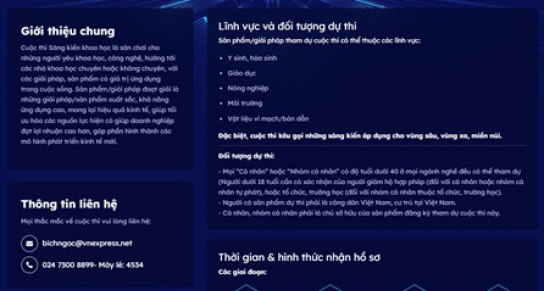 Báo VnExpress phát động cuộc thi sáng kiến khoa học năm 2024