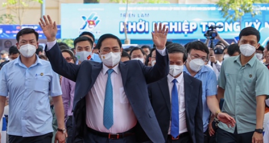 Chùm ảnh: Thủ tướng Phạm Minh Chính dự Ngày hội Khởi nghiệp quốc gia