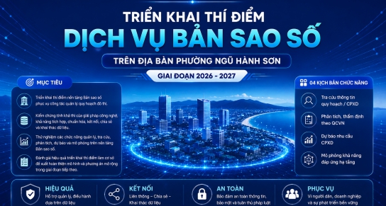 ĐÀ NẴNG TRIỂN KHAI THÍ ĐIỂM NỀN TẢNG BẢN SAO SỐ PHỤC VỤ QUẢN LÝ ĐÔ THỊ TẠI PHƯỜNG NGŨ HÀNH SƠN