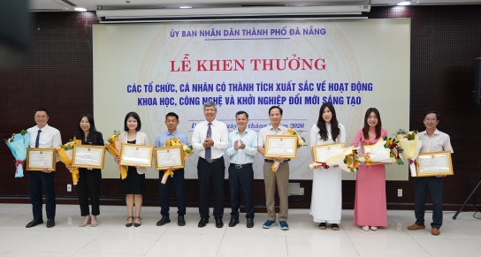 Đà Nẵng vinh danh các cá nhân, tổ chức xuất sắc trong hoạt động khoa học, công nghệ và khởi nghiệp đổi mới sáng tạo năm 2026