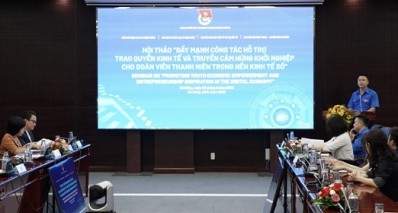 Hội thảo “Đẩy mạnh công tác hỗ trợ Trao quyền kinh tế và truyển cảm hứng khởi nghiệp cho đoàn viên, thanh niên trong nền kinh tế số”