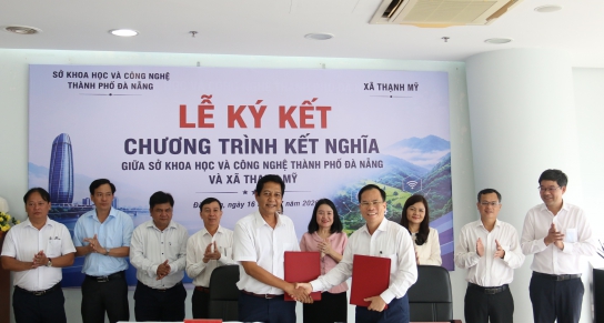 Sở Khoa học và Công nghệ thành phố Đà Nẵng ký kết Chương trình kết nghĩa với xã Thạnh Mỹ
