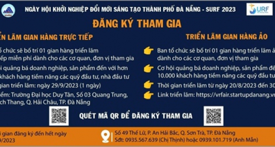 Thông báo đăng ký tham gia triển lãm trực tiếp và triển lãm ảo