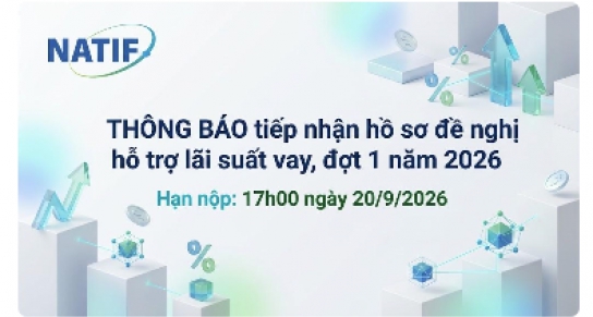 Thông báo tiếp nhận hồ sơ đề nghị hỗ trợ lãi suất vay, đợt 1 năm 2026