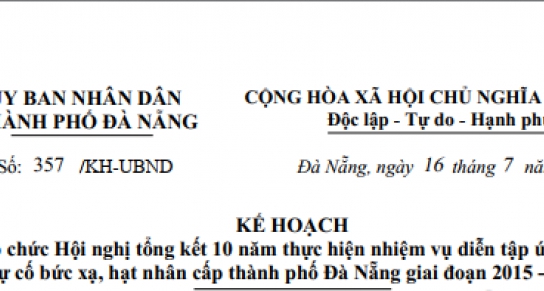 Thông báo tổ chức Hội nghị tổng kết 10 năm thực hiện nhiệm vụ diễn tập ứng phó sự cố bức xạ, hạt nhân