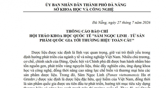 THÔNG CÁO BÁO CHÍ