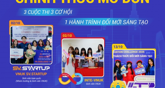 VNUK INNOVATION CHALLENGE 2026–2027 | MỞ CỔNG ĐĂNG KÝ CHƯƠNG TRÌNH TIỀN ƯƠM TẠO